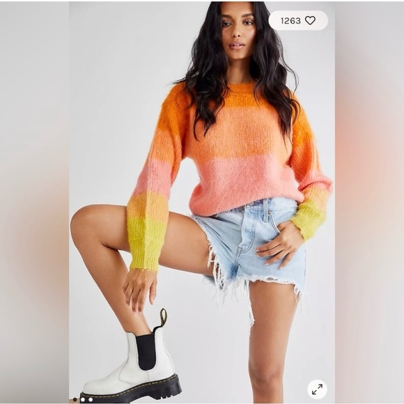 Free People Autumn Sky Pullover NWT‎ Large - Picture 1 of 14